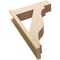 Ekena Millwork 8-in W x 28-in D x 40-in H Funston Block Rough Cedar Woodgrain TimberThane Outlooker, Primed Tan OUTUR080X28X40FST44RCPR - alternate 6